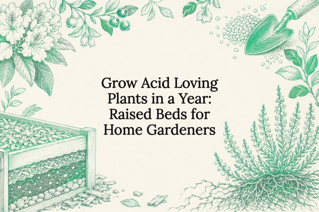 Decorative acid-loving garden title card