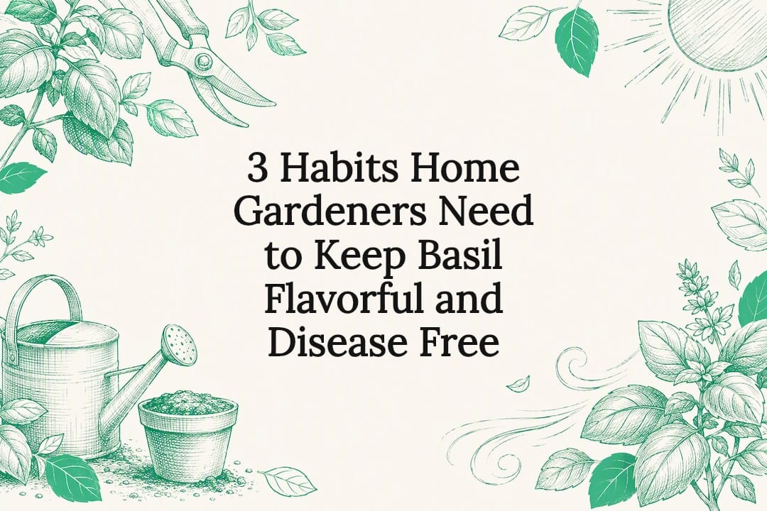 Decorative basil garden care title card