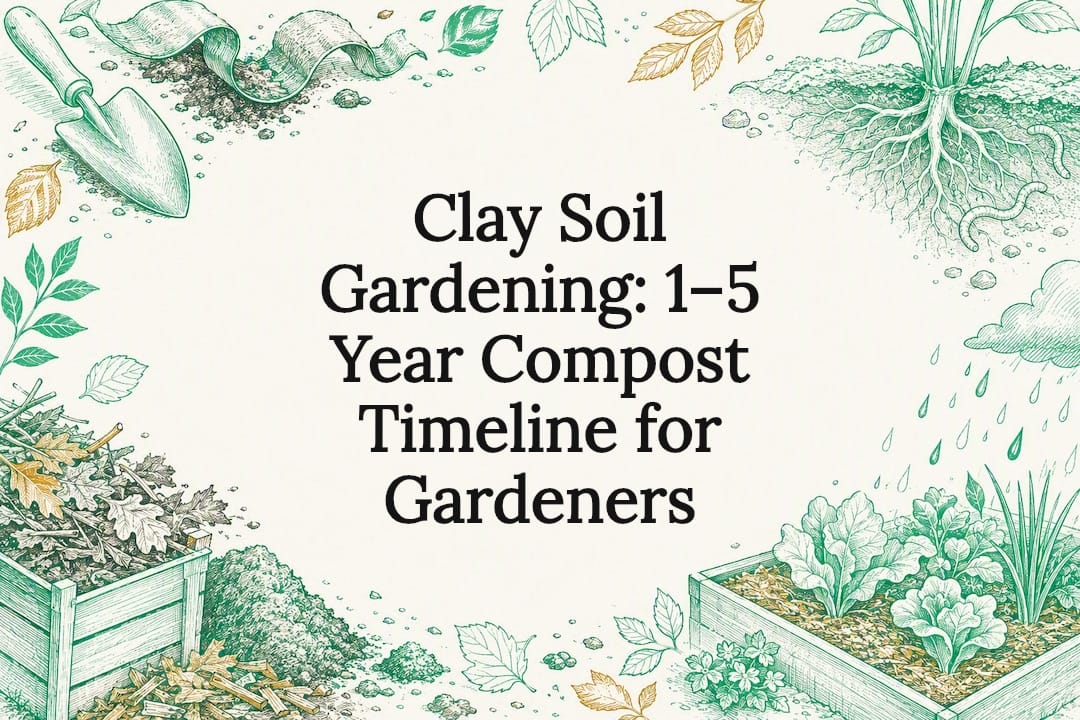 Decorative clay soil gardening title card