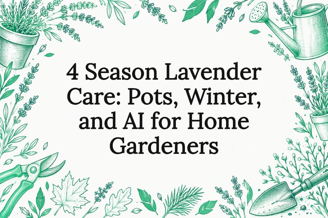 Lavender care title card illustration