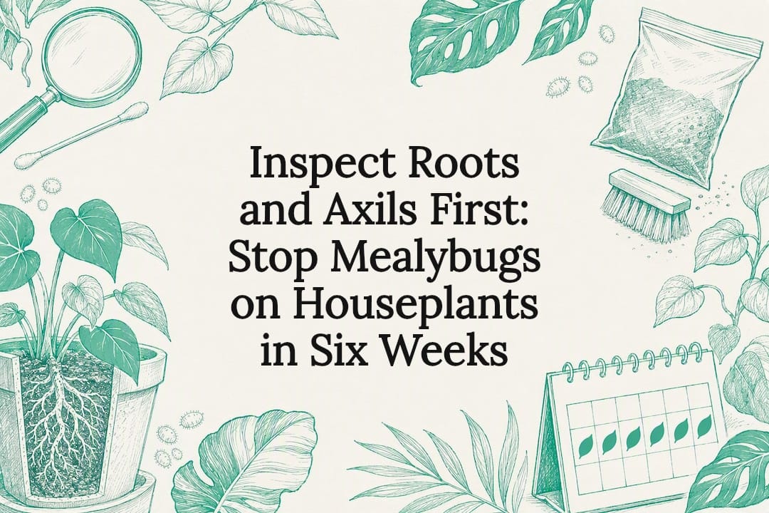 Decorative mealybug treatment title card
