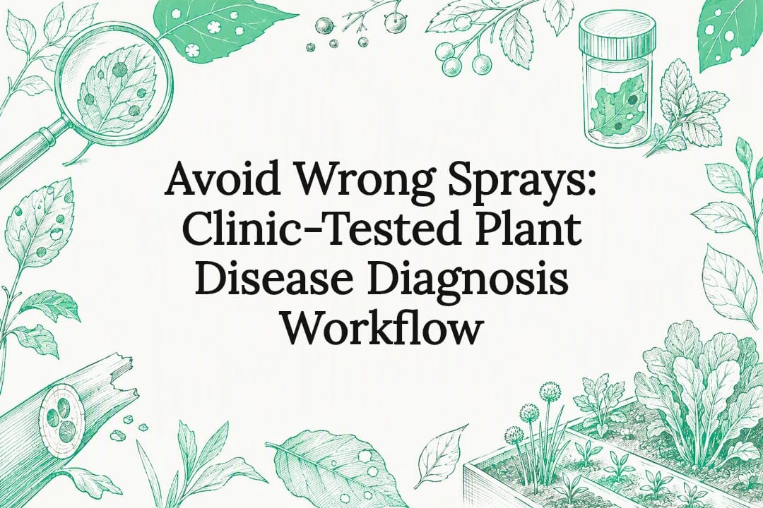Decorative plant disease diagnosis title card