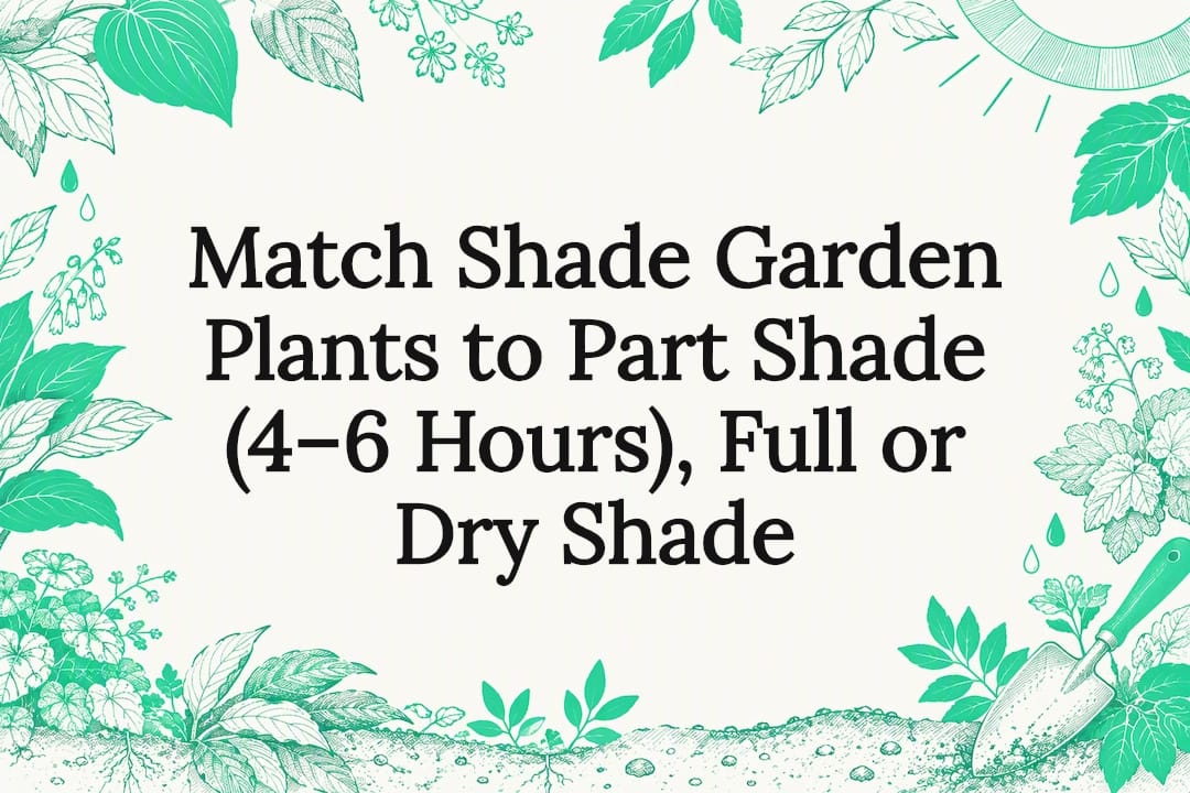 Decorative shade garden title card