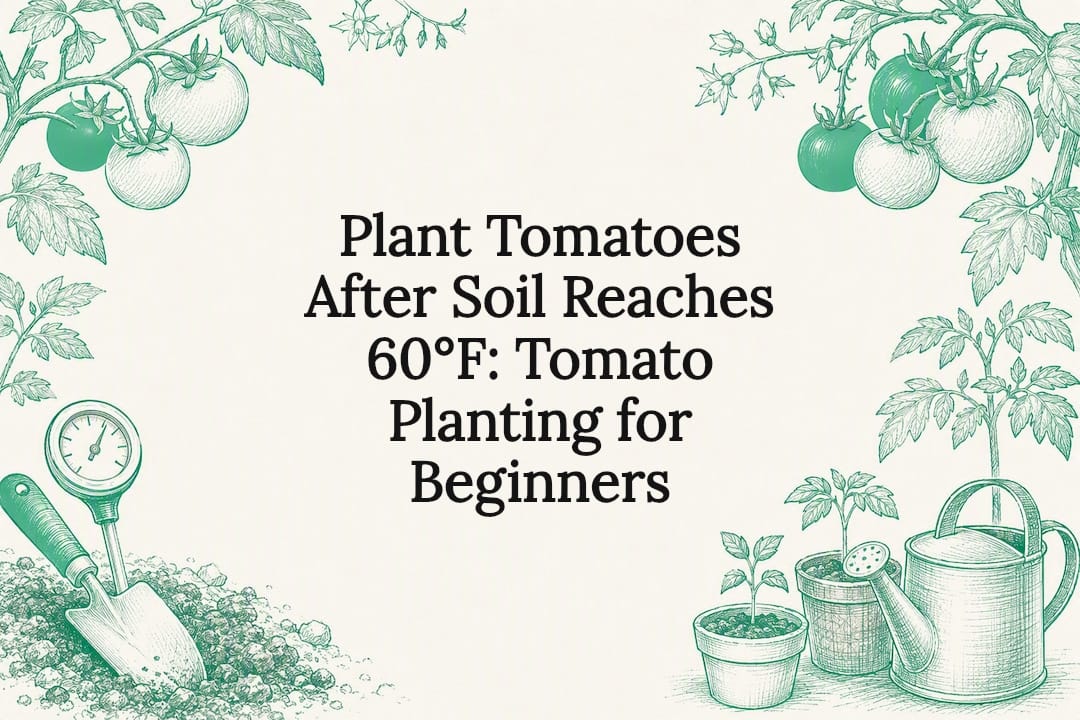 Decorative tomato planting title card