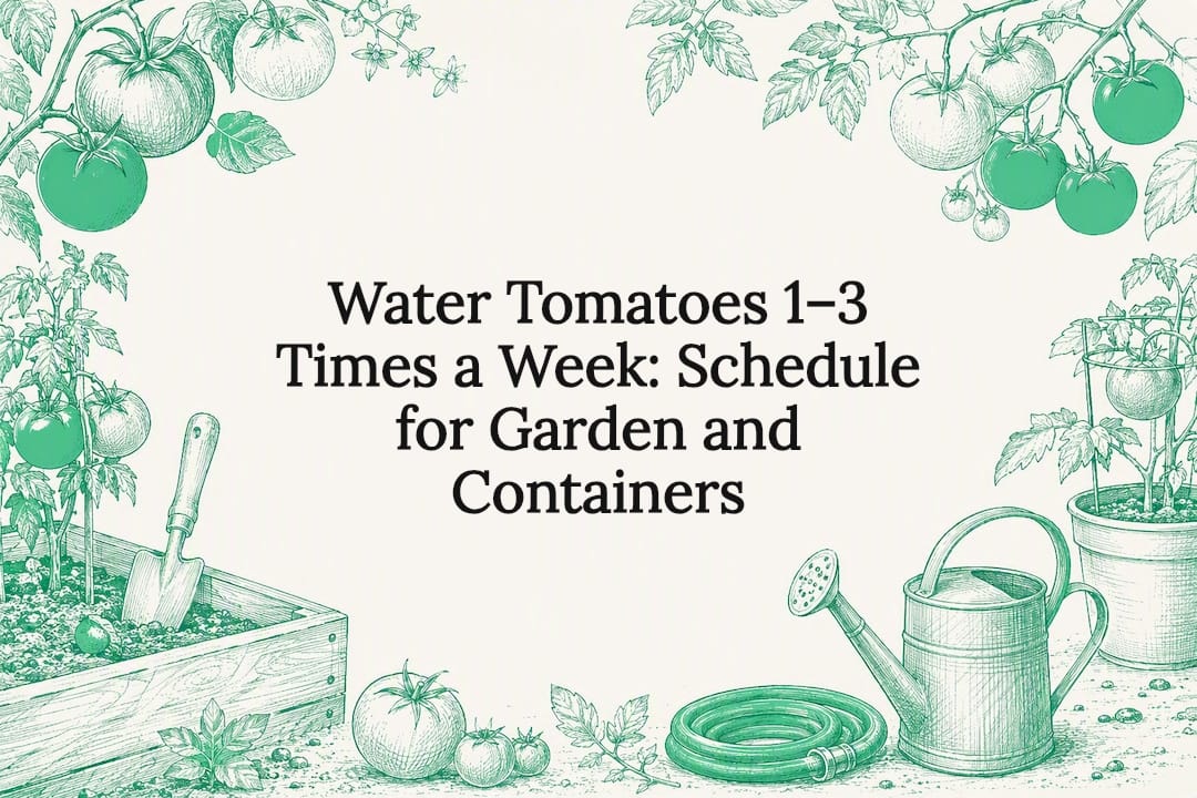 Tomato watering schedule title card
