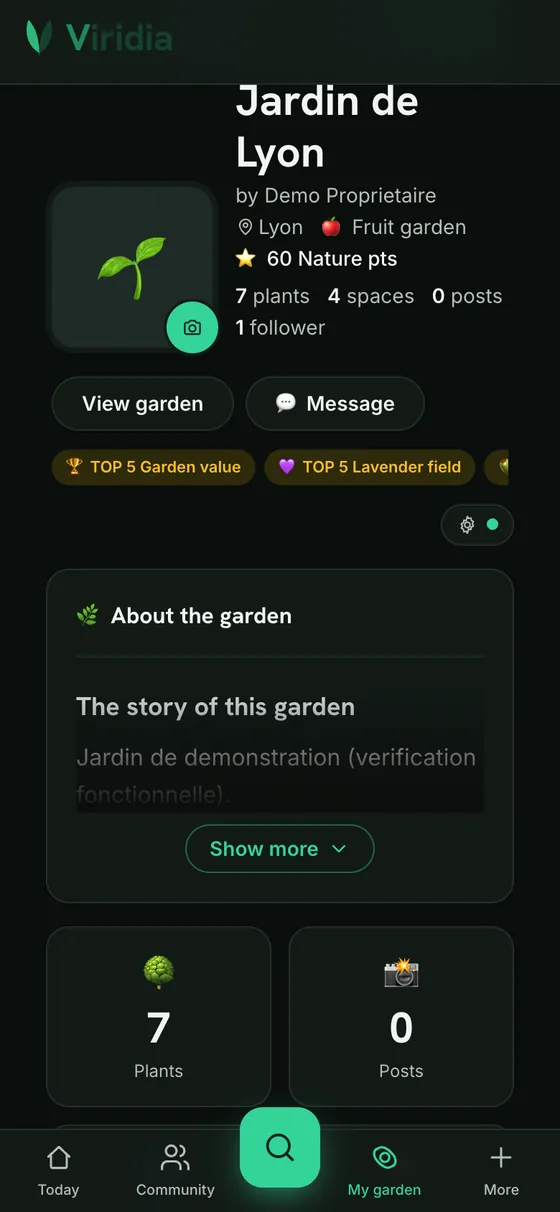 Your garden gets its own page